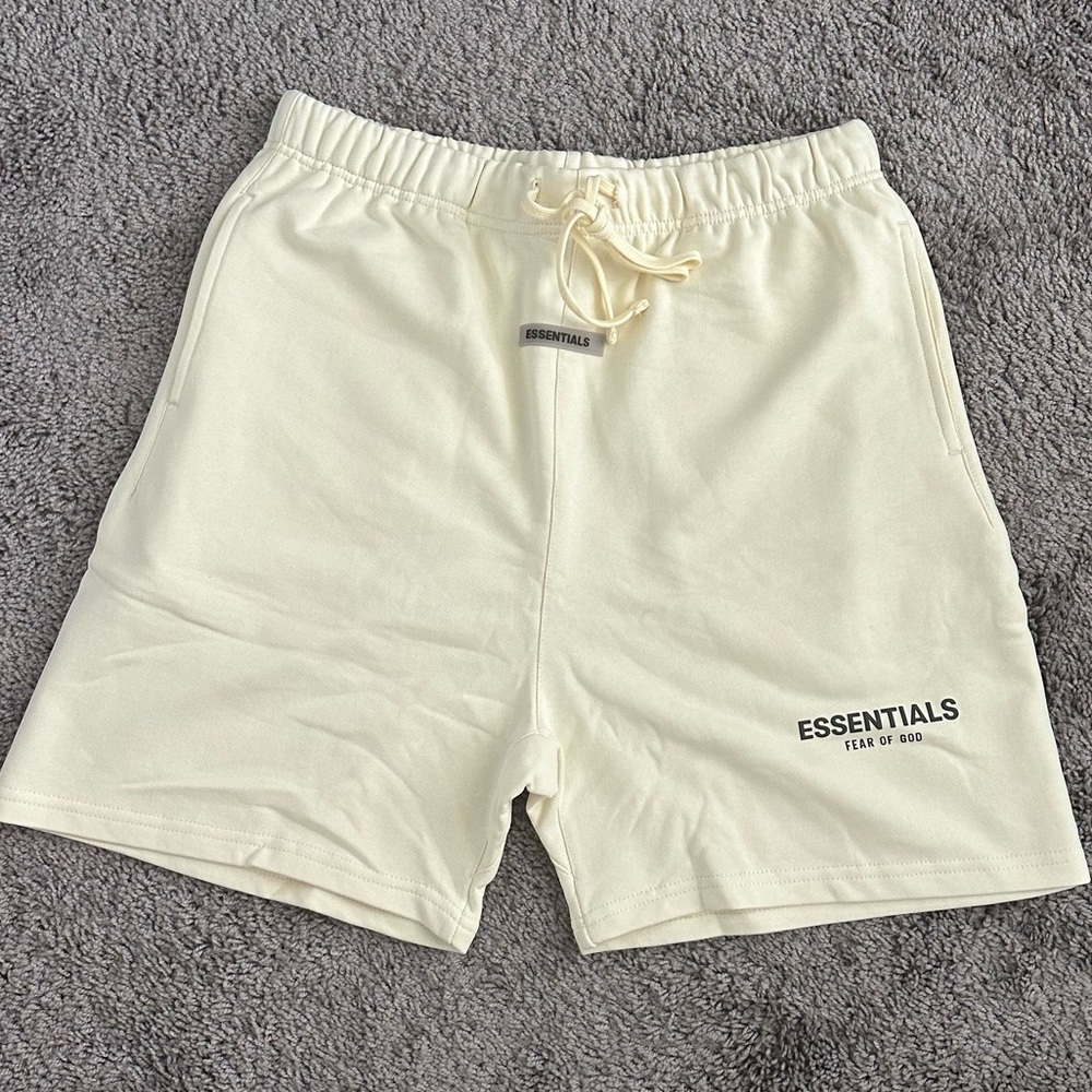 Fear of God Essentials Cream Athletic Shorts